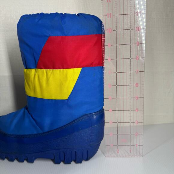 VINTAGE 80s Moon Boots Size W7/M9 Retro Rainbow Snow Winter Insulated Korea - Picture 10 of 13